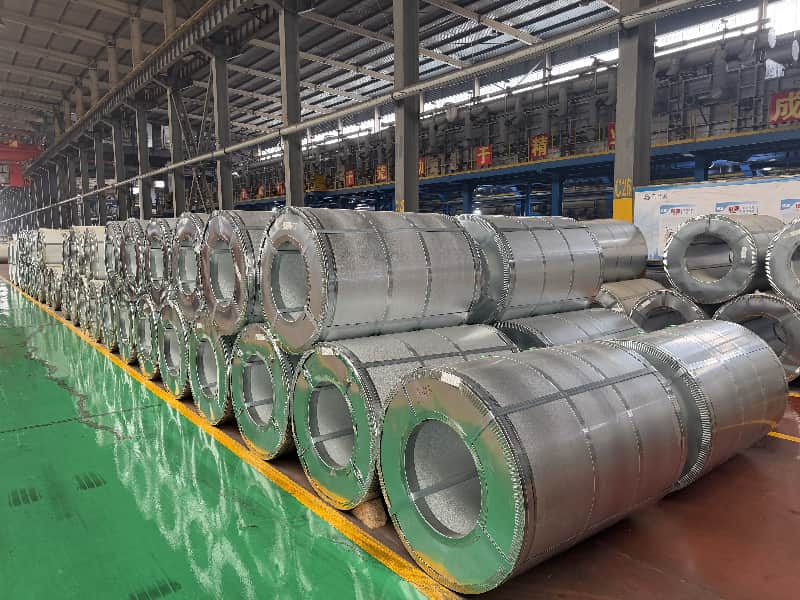 Moisture proof export packaging for steel coils at Tianjin port