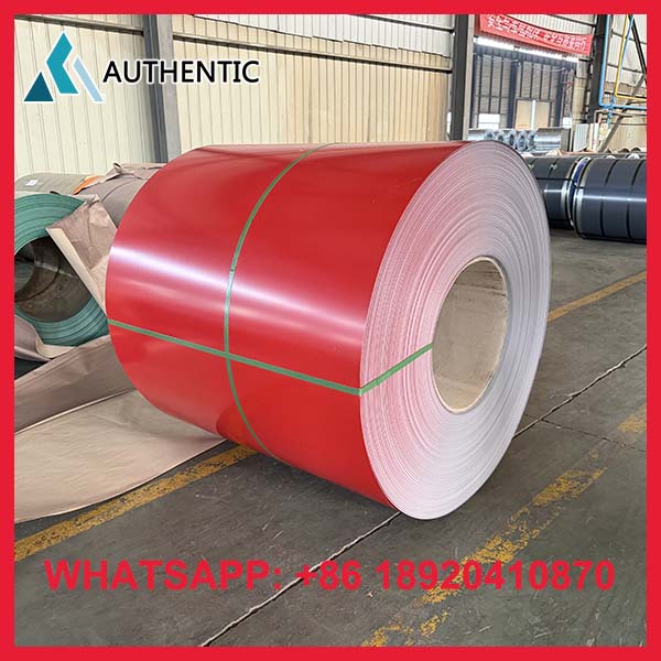 Coil Baja Berwarna Merah PPGI kualitas SNI Authentic Steel
