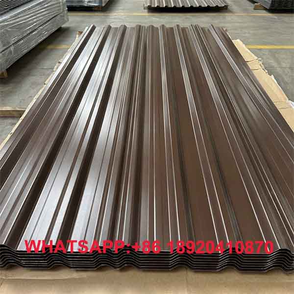 Profil gelombang trapesium cokelat dari pasokan grosir Bahan Atap Spandek
