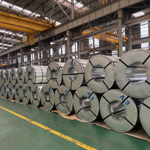 Microscopic surface inspection of certified DX51D galvanized steel inside our control center.