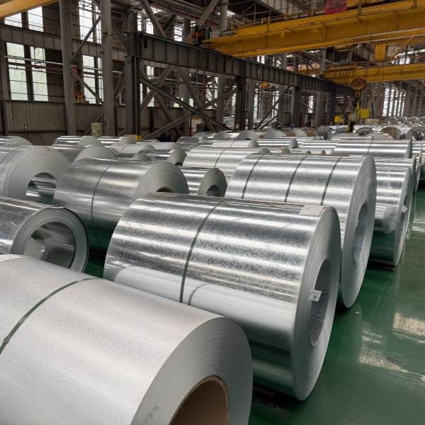 High tensile thin gauge galvanized coils securely strapped for tropical maritime shipping.