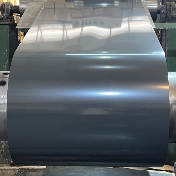 Quality inspection testing T-bend flexibility of prepainted galvanized ppgi steel coil.