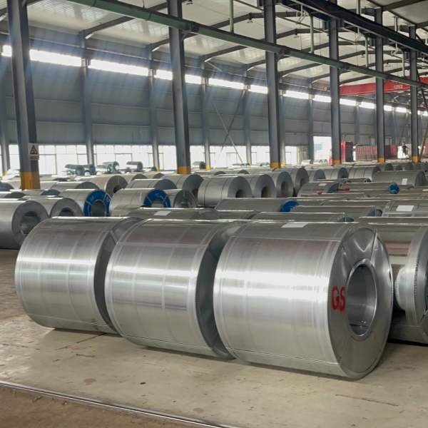 Seaworthy cylindrical steel wrapping protecting premium prepainted galvanized coils during shipping.