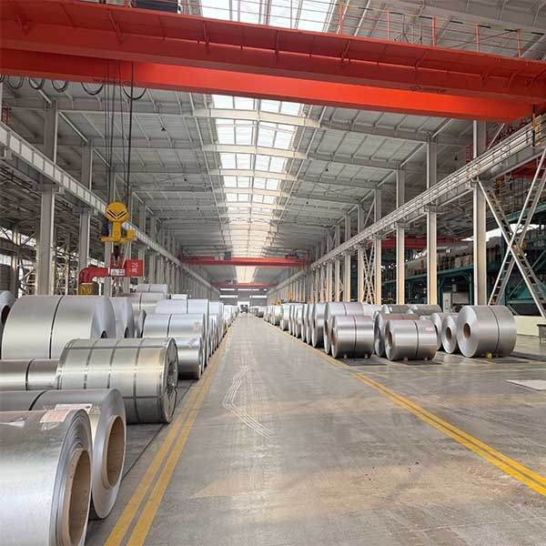 Premium ASTM A792 galvalume steel coil in factory dispatch area