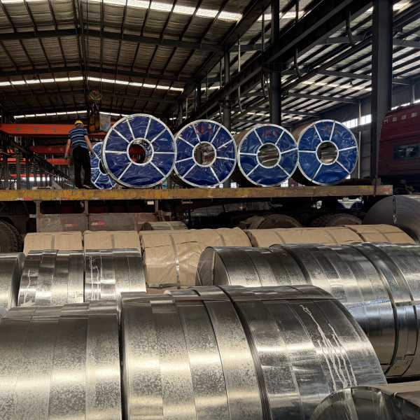 Overhead view of Authentic Steel specialized narrow strip processing workshop