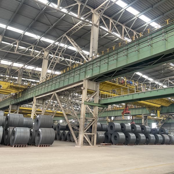 Quality inspection tag on hot rolled steel coil bundle